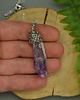 wisiory Wisiorek talizman duży surowy ametyst wire wrapping 4