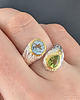 pierścionki srebrne Pierścionek szlachetni bracia- peridot i topaz 2