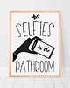 plakaty No Selfies - Zabawny Plakat na ścianę - A4 3