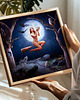 plakaty Surrealistyczny Plakat "Witch's Romance" Kolaż 30x30cm 2
