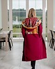 płaszcze damskie Mega długa bluza Bordo 3