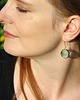kolczyki wire wrapping Jasna zieleń w srebrze - kolczyki lub klipsy 3