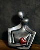 figurki i rzeźby Rzeźba z gipsu, Para Zakochanych, srebrna, wys. 11,8 cm 3