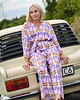 bluzki kimonowe damskie Bluzka kimonowa TAKINO - liliowe tulipany 6