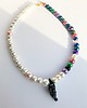 chokery Asymetryczny Choker z kwarcem tytanowym 1