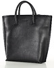 torebki do ręki Ekskluzywna torba shopper do pracy skórzana premium - czarna 4