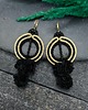 kolczyki soutache Kolczyki sutasz koła boho z kwiatami zielone Amelia 2