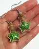 kolczyki szklane Kolczyki fiolki - mech, gwiazda 3