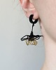 kolczyki wire wrapping Kolczyki z drutu, kolczyki-kwiaty, kwiatowe kolczyki 1