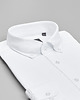 koszule męskie Koszula limido 00557 długi rękaw biały slim fit 2