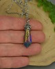 wisiory Wisiorek talizman surowy kwarc tytanowy kolorowy wire wrapping 4