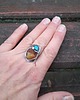 pierścionki - różne Surowy z niebieskim - pierścionek regulowany 4