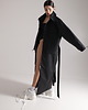 płaszcze damskie Parka Longline Collar Oversize czarny 5