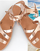 sandały i klapki damskie Sandały greckie ze skóry - Rose Gold 1