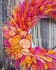wianki Całoroczny wianek dekoracyjny pink & orange 35/40 cm 5