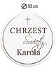 ozdoby na chrzest Tablica powitalna na Chrzest 50cm z IMIENIEM dziecka Napis na sztalugę 4