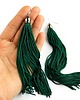 kolczyki chwosty Kolczyki XL frędzle zielone chwosty 2