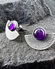 kolczyki srebrne Orientalne kolczyki wkrętki srebrne wachlarze z ametystem 2