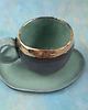 filiżanki Filiżanka złocona z talerzykiem  6
