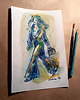 obrazy Lilka 70 - akwarela 16x24 cm unikat 2