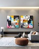 obrazy Nowoczesny duży obraz do salonu lub antresoli 80x160cm dyptyk Crazy CRAZY 3