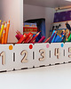 pojemniki na zabawki Duży sorter organizer na kredki MONTESSORI liczby, kolory 4