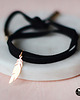 bransoletki skórzane Mini feather black 1