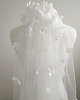 Ślubne ozdoby do włosów Romantyczny welon ślubny Flora z kwiatami 3D off white 3