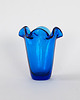 wazony Wazon szklany kobaltowy, duński design, lata 70, produkcja: Dania 2