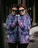 bluza z kapturem damska Damska Bluza Expres Zamek DR.CROW Purple Paisley 1