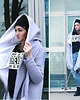 bluza z kapturem damska Oversize bluza długa asymetryczna ogromny kaptur 2