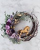 wianki bożonarodzeniowe Fioletowy wieniec ze złotym koniem (26cm) 5