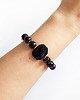 bransoletki z kamieni naturalnych Czarny turmalin, ametyst i hematyt bransoletka 2