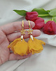 kolczyki chwosty Kolczyki chwosty miodowe kwiaty, kolczyki musztardowe 1