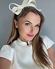 fascynatory Fascynator ślubny ELZA ECRU   Z woalką / oraz inne kolory 5
