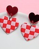 kolczyki z masy plastycznej VALENTINE kolczyki czerwone serca walentynki 2