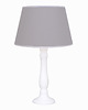lampy do pokoju dziecka Lampa nocna szara z białą lamówką 1