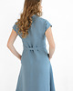 sukienki midi damskie Lniana Sukienka MARIGOLD dusty blue 4