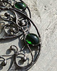 kolczyki wire wrapping OGRÓD SZTUKI zieleń, spelnione życzenie 1