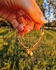 bransoletki z kamieni naturalnych Podwójna bransoletka Jutrzenka z łososiowych pereł, różowych kamieni 2