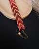 bransoletki ze szkła Czerwono-Złota Bransoletka z Koralików "Red Chevron" 2
