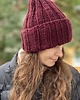 czapki damskie Zimowa wełniana czapka Buran 100% wełna z Peru wino śliwkowe 2