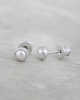 kolczyki srebrne Kolczyki z białą perłą, srebro 1
