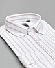 koszule męskie Koszula w paski passa 00543 długi rękaw biały slim fit 2