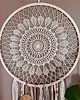 łapacze snów Łapacz snów, dreamcatcher, delikatny, duży, kremowy, beż 2