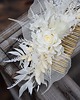 Ślubne ozdoby do włosów Biały,  grzebyk do włosów z suszonych i stabilizowanych kwiatów 2