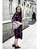 plecaki Bawełniany PLECAK / worek różowo-bordowy print kwiatowe SŁOWIKI 3