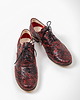 półbuty damskie Skórzane półbuty jazzówki Zapato model 246 czarno-czerwony marmur 1