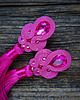 kolczyki soutache Fuksja- kolczyki sutasz z chwostami 1