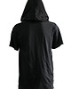 t-shirt damskie Czarny t-shirt z kapturem i nadrukiem ERROR 404 3